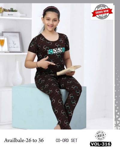 KIDS VOL.DN-316-NS BY SUMMER SPECIAL DESIGNER NIGHT SUITS WHOLESALER IN INDIA